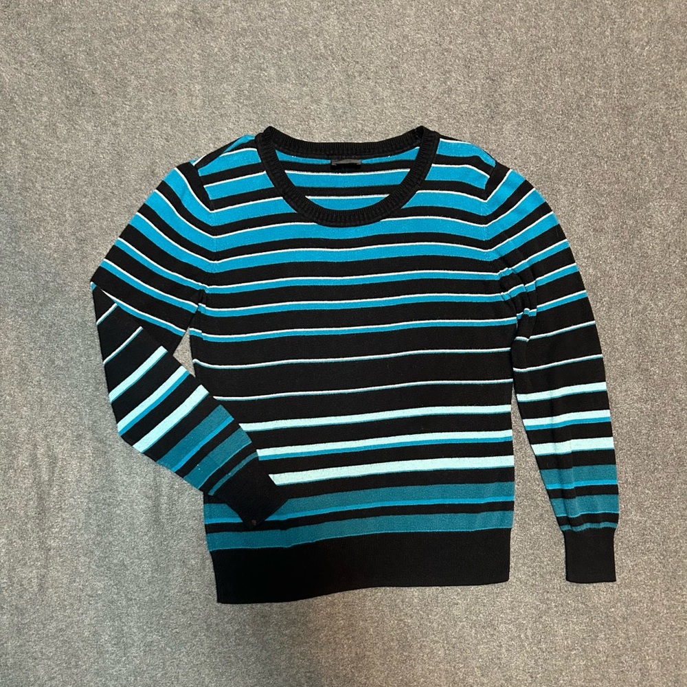 Striped Blue and Black Women’s Sweater